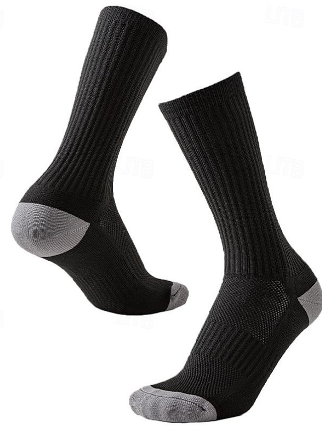  Homme 3 paires Paquets multiples Chaussettes Chaussettes de Course Chaussettes longues Blanc + Blanc + Noir Noir Couleur Bloc de couleur Sport & Loisir du quotidien Vacances Basique Moyen Printemps