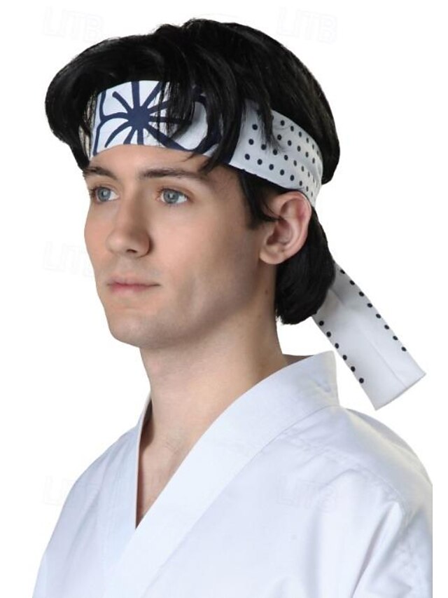 Karate Kid Daniel San Wig for Men Halloween Cosplay Party Wigs2