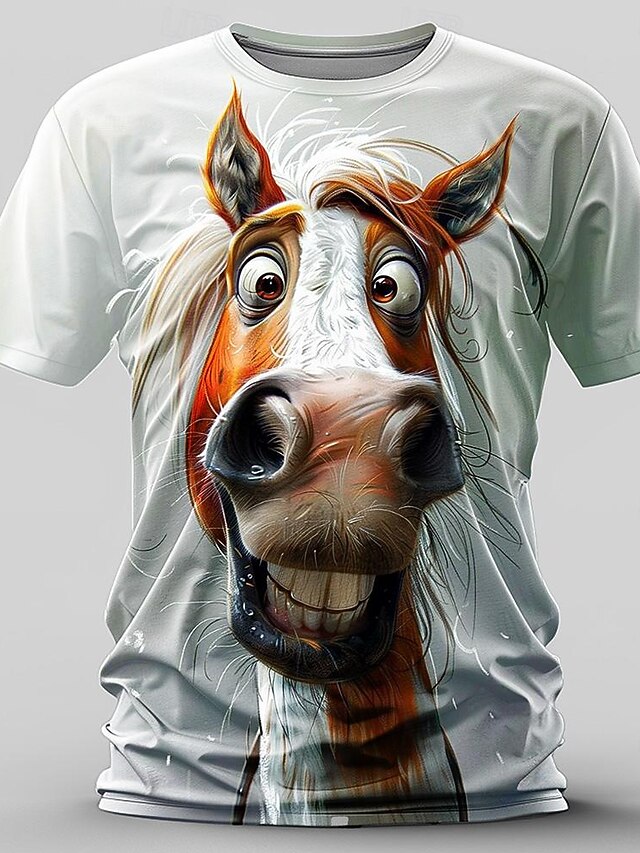 Texas Horse Graphic Cuffed Sleeve T Shirt