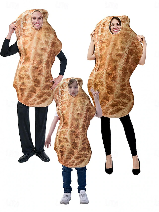 Couples Peanut Cosplay Costume Funny Costumes Kid's Adults' Men's Women's Boys Girls' Cosplay Halloween Performance Party Halloween Halloween Carnival Masquerade Easy Halloween Costumes4