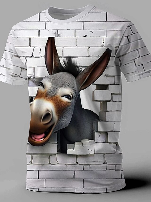 Men's Buy A Donkey Slim Fit T-Shirt - Grey