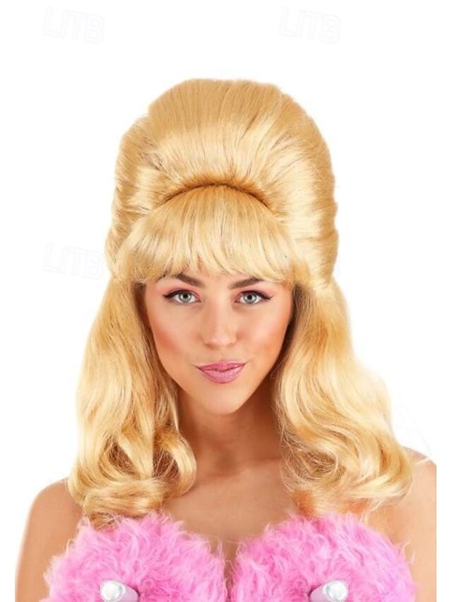 Women's Blonde Ladybot Wig Halloween Cosplay Party Wigs3