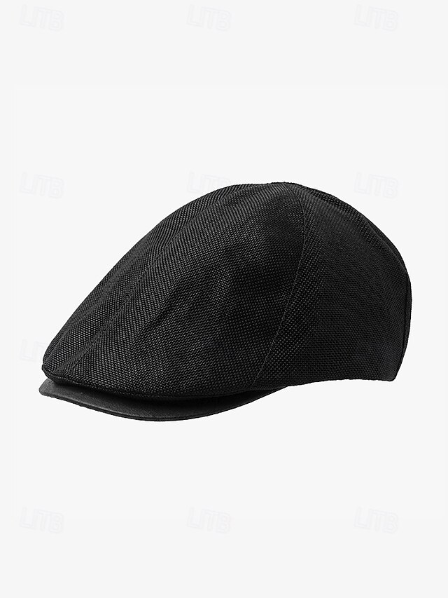  baskerhatt för män klassisk platt keps i tweed - herrhatt i vintagestil med lädervisir, perfekt för vardagskläder och utomhusaktiviteter