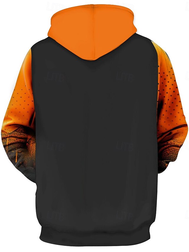  abóbora moda masculina conforto cor moletom com capuz estampa 3d moletom com capuz halloween laranja