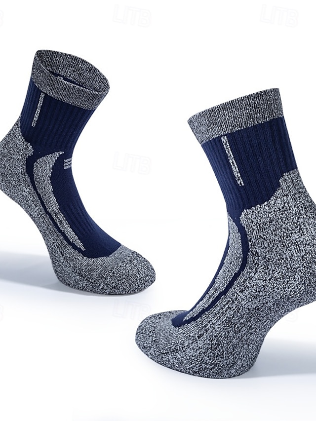  Homme 2 paires Paquets multiples Chaussettes Chaussettes de Course Chaussettes décontractées Chaussettes longues Vert Véronèse Bleu de minuit Couleur Bloc de couleur Sport & Loisir du quotidien