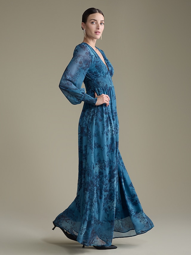  sifon floral invitata nunta maxi rochie invitata nunta