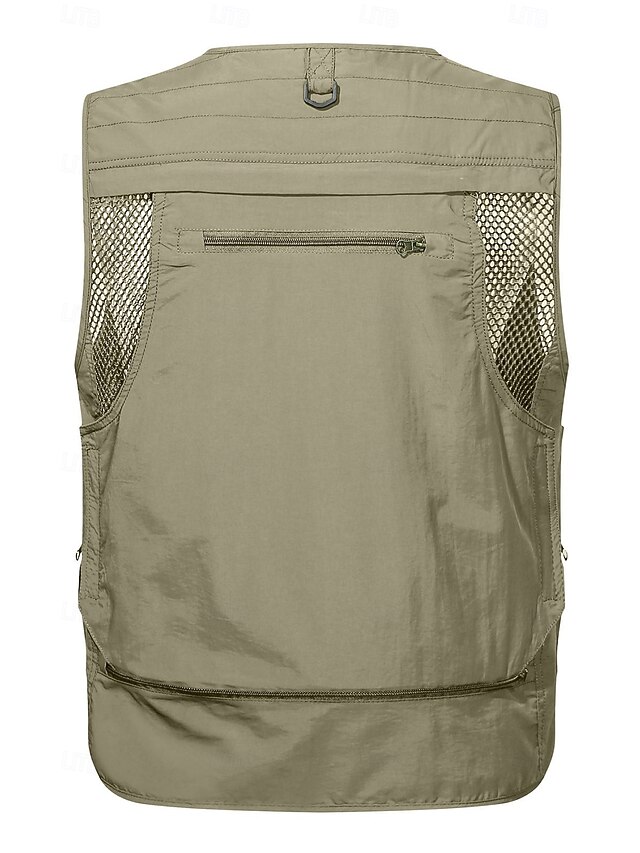 YOUTHUP Gilet Da Pesca All'aperto Da Uomo Gilet Da Caccia Da Campeggio Multitasche Ad Asciugatura Rapida Grigio S 109419015 - 10