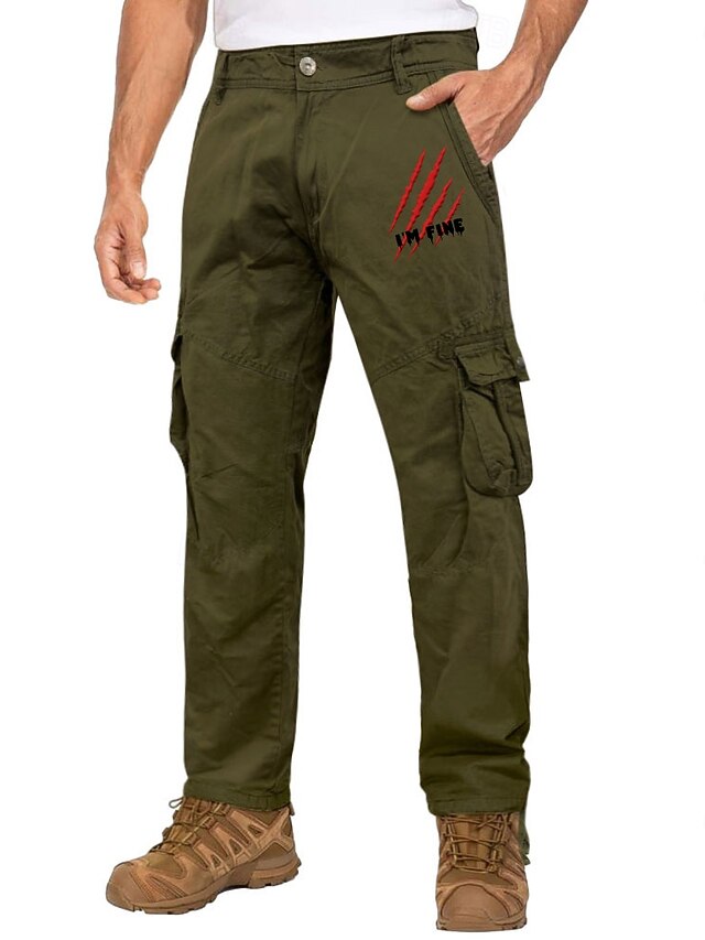 Pantalon De Travail Livsn Homme 34x34 (fait 34x32) - Toile Verte, Style Utilitaire, Occasion Avec Défauts