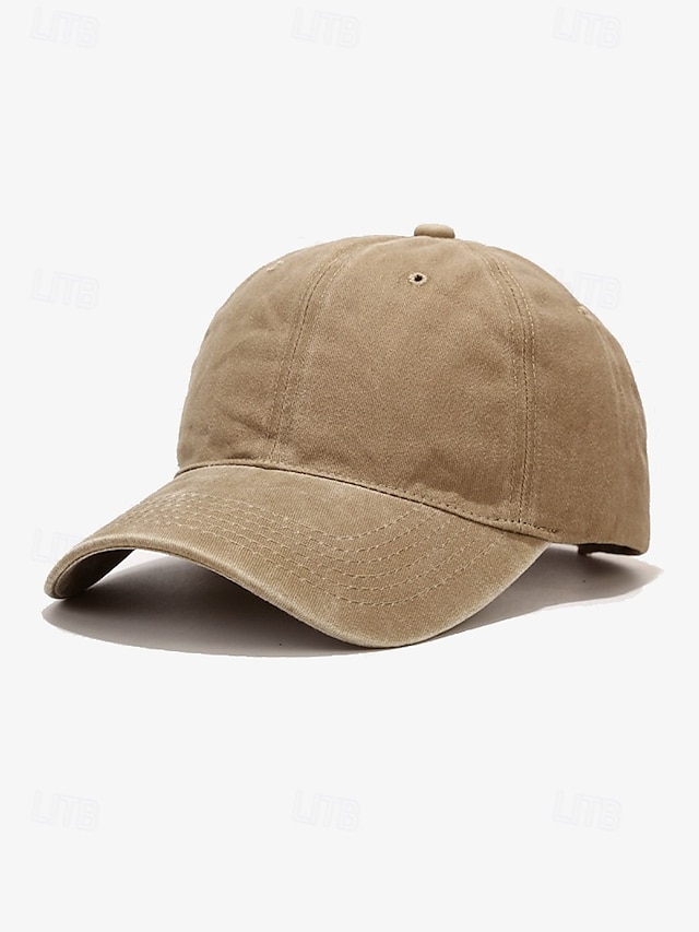  Gorra de béisbol de algodón lavado vintage para hombre: gorra de papá ajustable en varios colores para uso informal