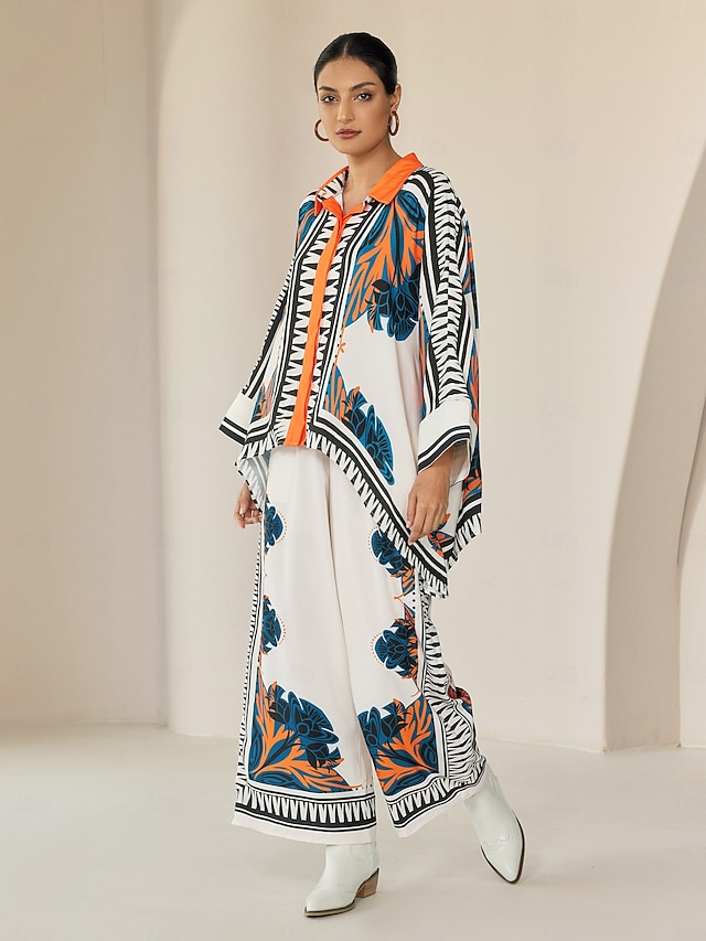  satijnen losse wijde pijpen maxi bohemien vakantie dagelijks casual broek