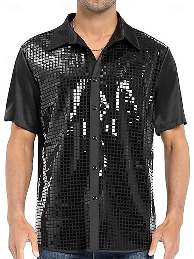 Retro Vintage 1970s Disco Blouse / Shirt Fancy Dress Men's Carnival Costume Halloween Carnival Masquerade Performance Party / Evening Stage Adults' Shirt2