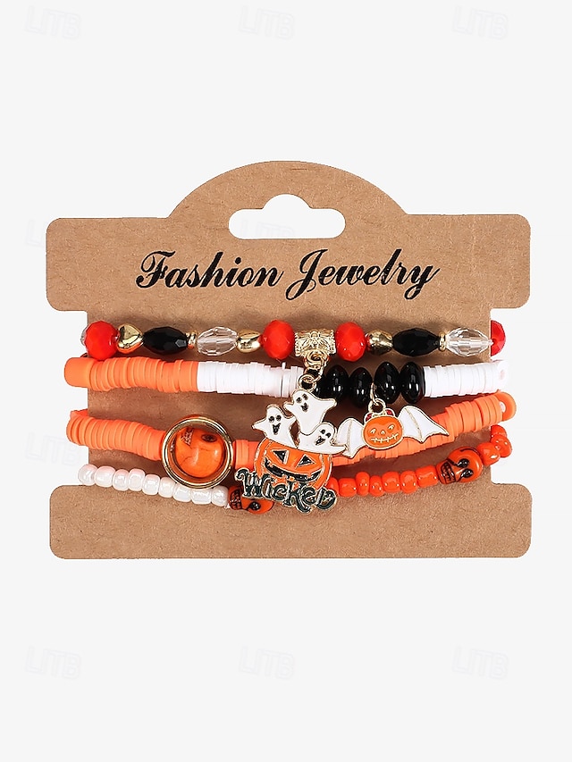  Mujer Juego de Joyas Cadenas y esclavas Brazalete de Cuentas Estilo 2 Estilo 3 Estilo 4 Legierung Helloween