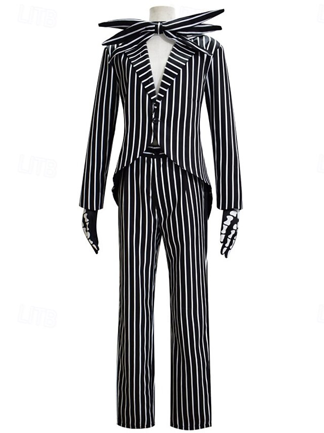 The Nightmare Before Christmas Jack Skellington Cosplay Costume Fancy Dress Cosplay Movie Cosplay for Men's Adults' Halloween Carnival Event / Party Masquerade4