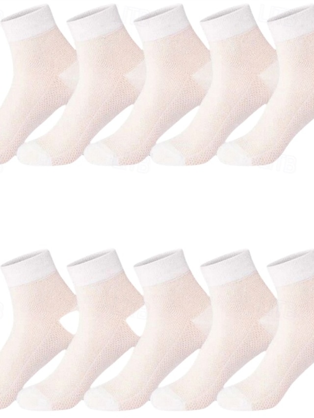  Homme 5 paires Paquets multiples Chaussettes Chaussettes de Course Chaussettes décontractées Noir Blanche Couleur Plein Sport & Loisir du quotidien Vacances Basique Moyen Printemps Automne Mode