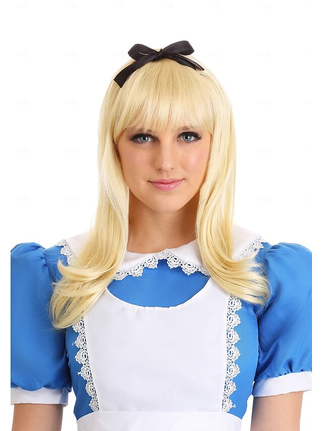 Fun Costumes Alice in Wonderland Classic Blonde Alice Wig Standard Halloween Wigs4