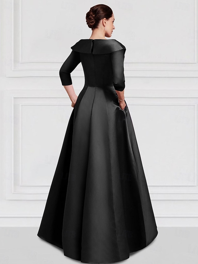 Retro Style Black A-line Long Sleeves Evening Dress Y6742 main image 1