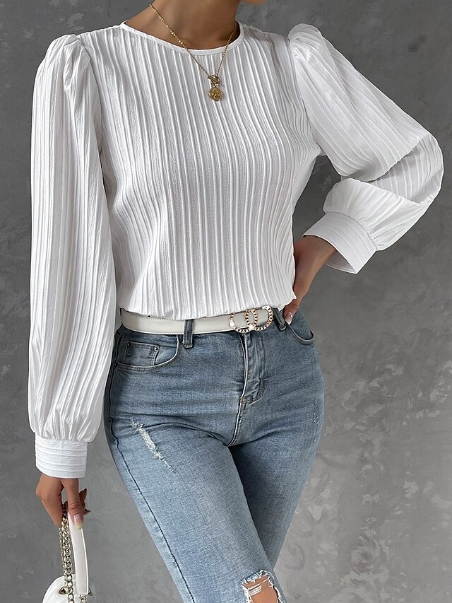 Dames One Off Shoulder Lange Mouw Baggy Batwing Top Dames