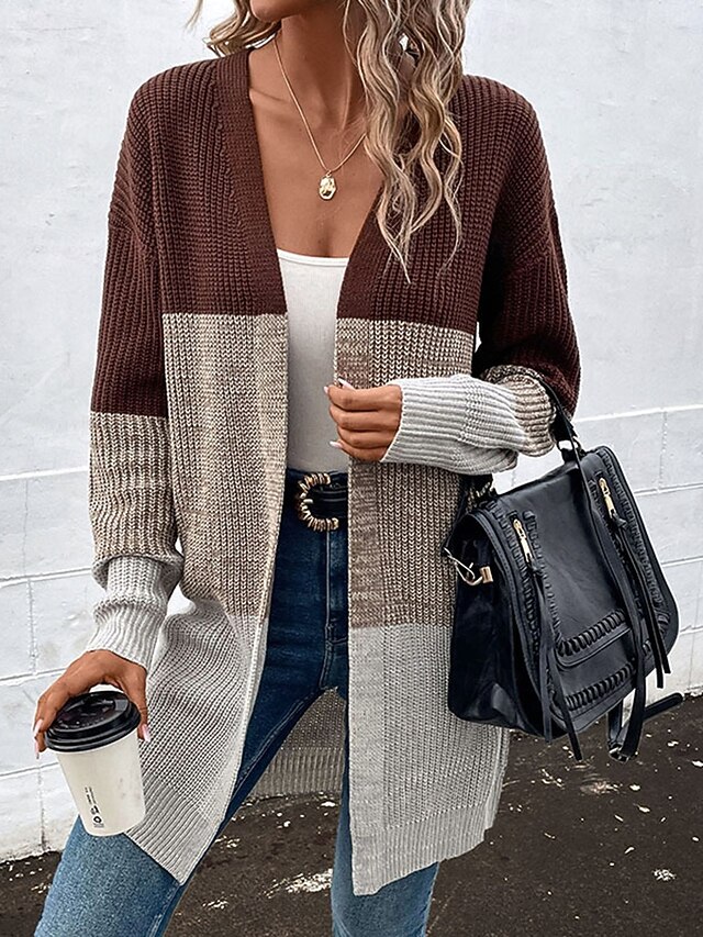 Women's Sweater Pullover Sweater Jumper Casual Sweater Casual Soft Geometric Ribbed V Neck Knitted Long Sleeve Regular Tops Knit Outdoor Daily Weekend Wine Red Fall Winter 6