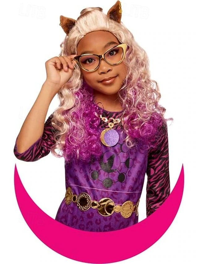 Monster High Clawdeen Costume Wig for Girls Halloween Cosplay Party Wigs2