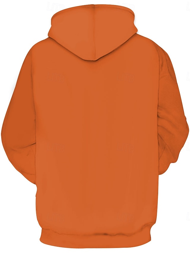  Calabaza Hombre lobo Hombre Moda Impresión 3D Sudadera Víspera de Todos los Santos Halloween Sudaderas Naranja Con Capucha Bolsillo Impresión 3D Otoño Invierno Diseñador Sudadera con capucha