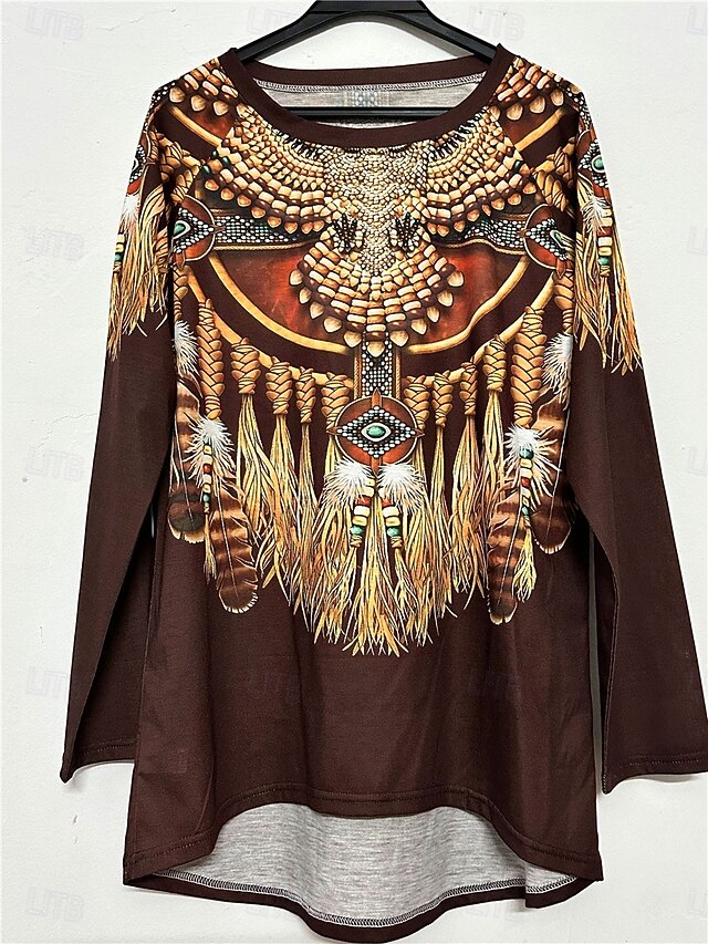 Unique Ethnic Print Long Sleeved Shirt