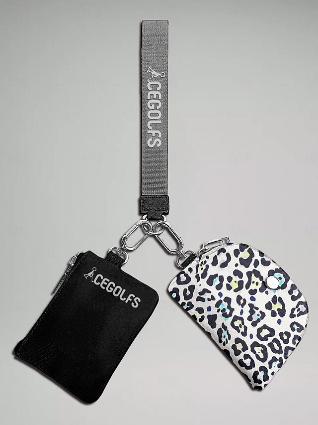  pochette da polso doppia con stampa leopardata