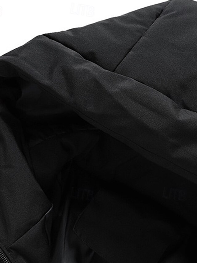 Men's Winter Coat Puffer Jacket Padded Jacket Pocket Polyster Daily