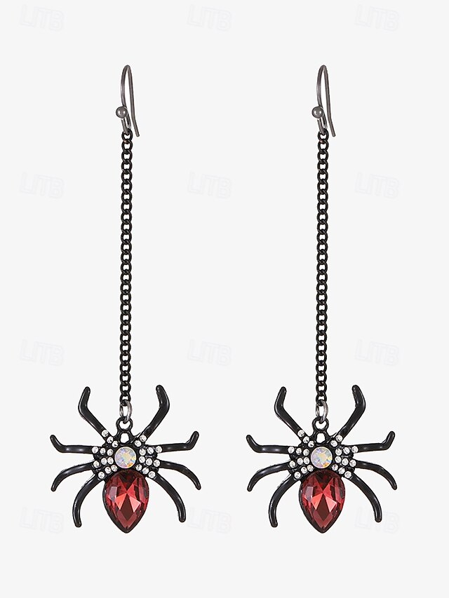  Halloween Spider, Skeleton Hand, Witch Hat, and Web Earrings Set – Festive Drop Dangle Earrings for Halloween Costumes