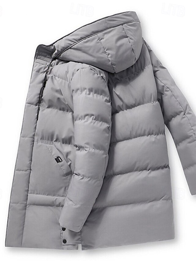 Men's Winter Coat Puffer Jacket Padded Jacket Pocket Polyster Daily