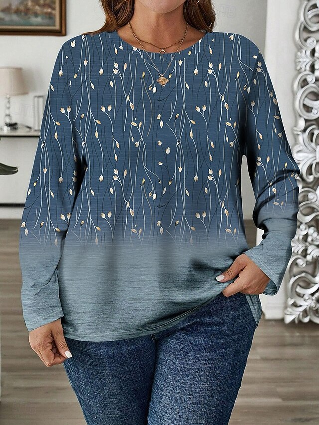Everyday Shirt, Long Sleeve, Red & Turquoise Floral