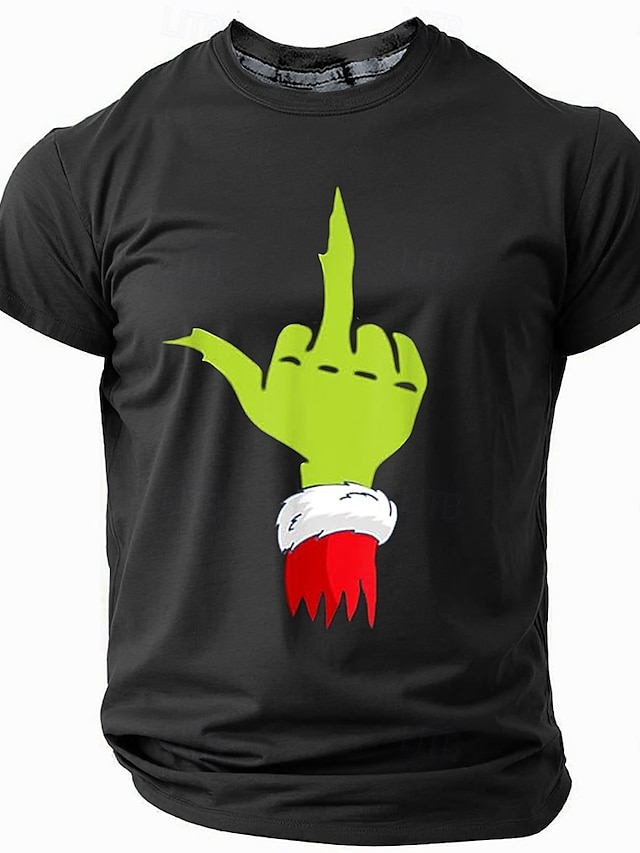 Merry Christmas Casual Street Style Men's 3D Print T shirt Tee