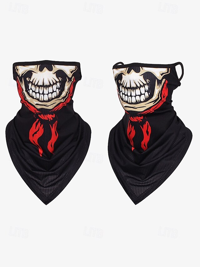  Bandana con forma de calavera para deportes al aire libre: mascarilla multifuncional transpirable para ciclismo, senderismo y festivales de Halloween