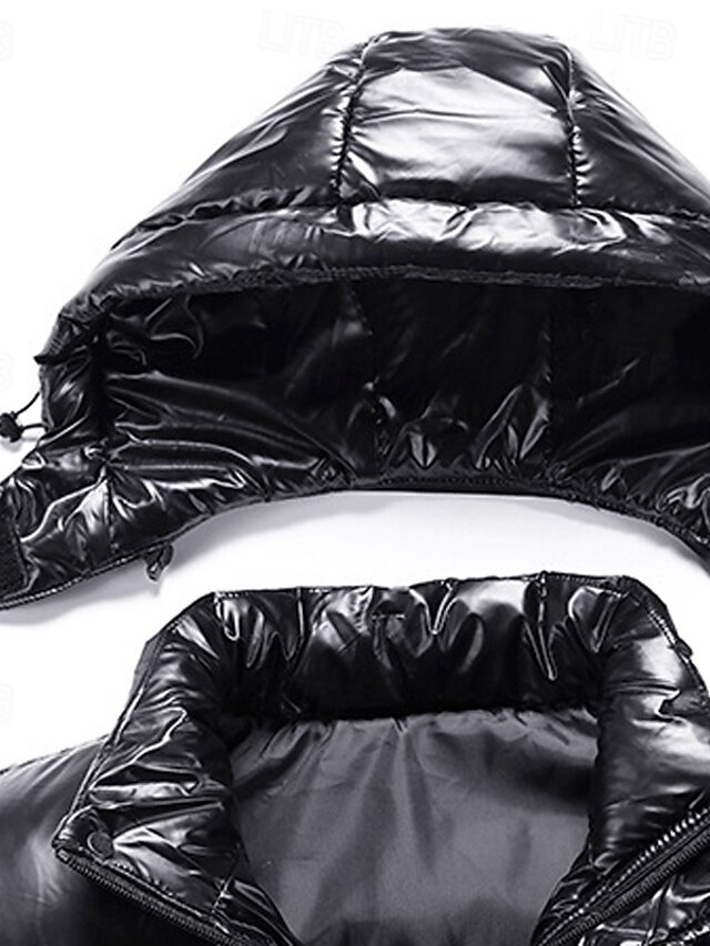 Men's Winter Coat Puffer Jacket Padded Jacket Pocket Polyster Daily
