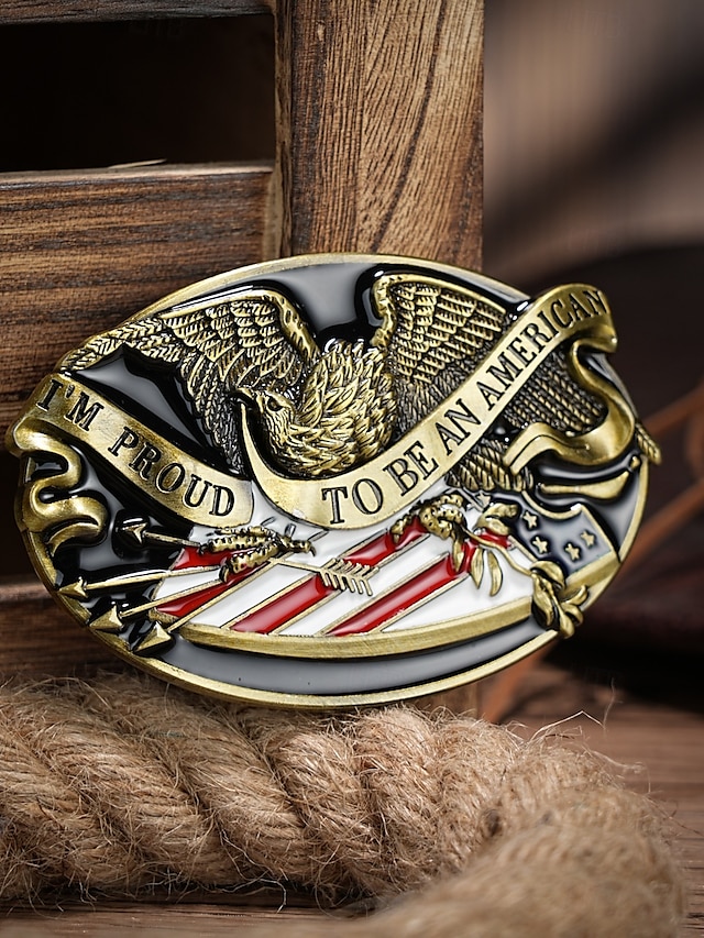  Men's Belt Buckle Buckle Gold Alloy Vintage Style Retro Vintage Eagle Daily Religious Celebrations