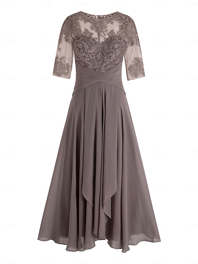 A-Line Asymmetrical Ankle Length Party Dress Cocktail Dress Wedding ...