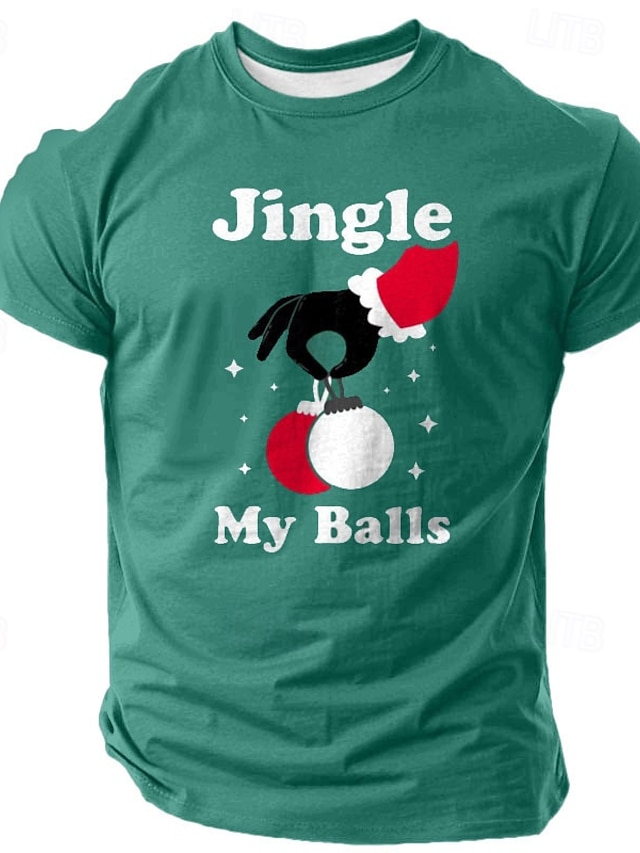 Christmas Men's Funny Christmas 3D Tshirts Ugly Funny Slang Casual