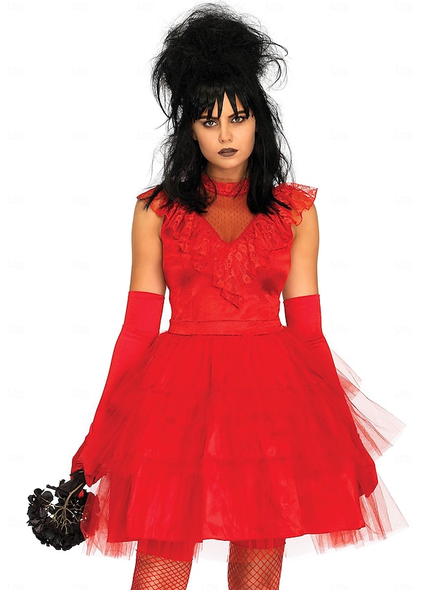  Geest bruid Lydia Deets Halloween Jurken Handschoenen Keversap Cosplay Kostuum Volwassenen Dames Halloween Carnaval Maskerade Feest / Uitgaan Gemakkelijke Halloween-kostuums Aankleden