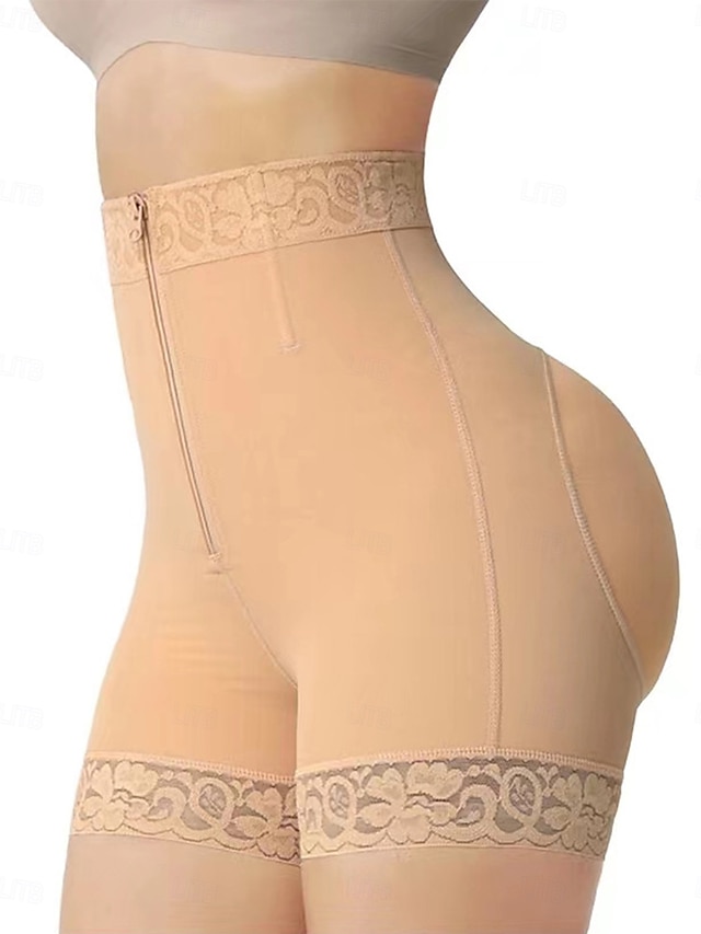  dametrusser hofteforstærker shapewear lynlås mavekontrol fajas shorts højtaljede body shaper boyshort undertøj hjemmetøj