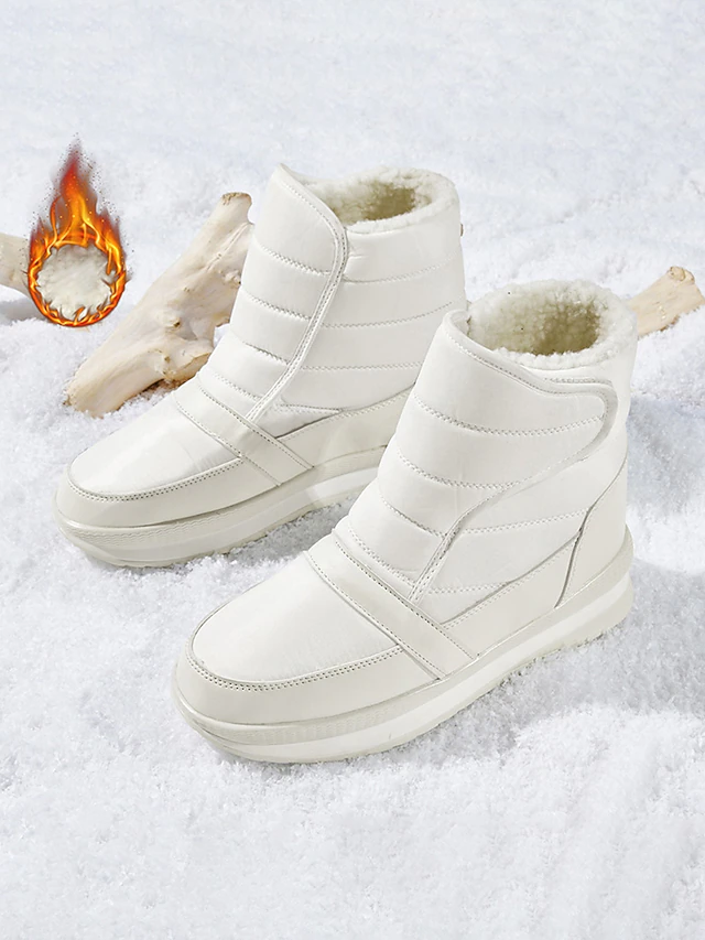 Women's Red Waterproof Winter Boots with Plush Lining and Non-Slip Sole – Warm Snow Boots for Outdoor Activities 16