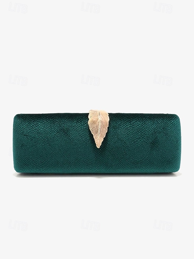  Per donna Clutch Borsa da Sera Polsiera Borse a Spalla Velluto Feste Ricevimento di matrimonio Catena Fibbia Geometrica Grande Capacità Borsa Multiuso Tinta unica Verde