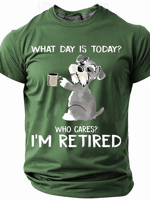 Dog Text Fashion Athleisure Men's 3D Print T shirt Tee Street Sports