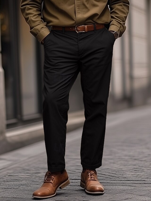 Men's Tapered pants Trousers Chinos Chino Pants Casual Pants Pocket