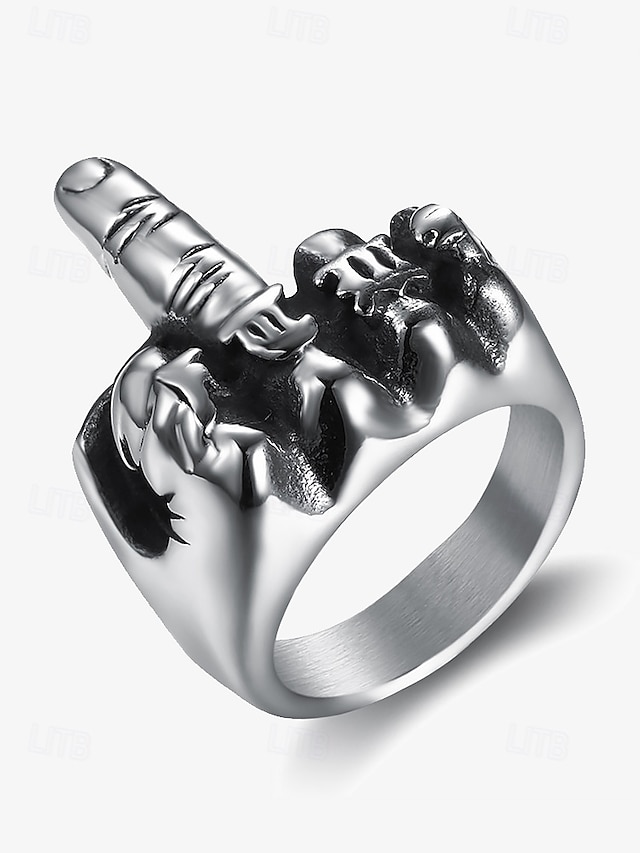  menns gotisk legering hodeskalle håndring - unike statement smykker for punk stil