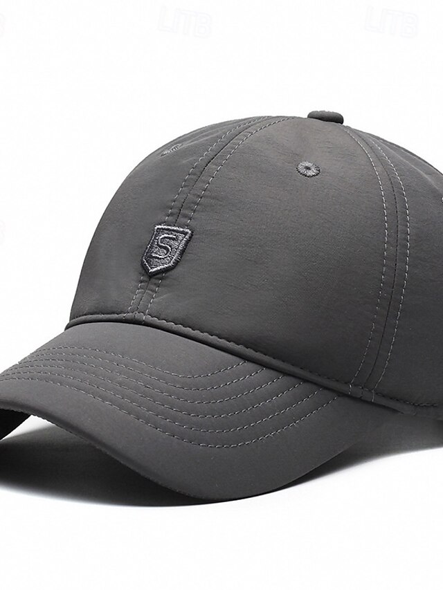 Men's Baseball Cap Sun Hat Trucker Hat Black Dark Navy Polyster