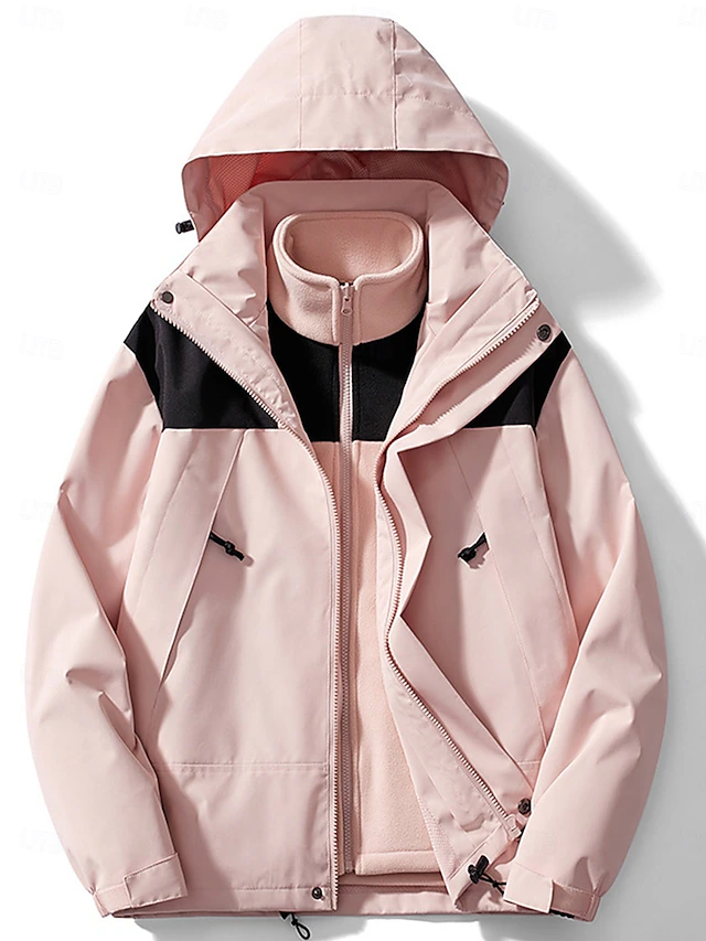 Women's Waterproof Rain Jacket with Hood Lightweight Hiking Jacket Gorpcore Windbreaker Outdoor Windproof Breathable Wear Resistance Jacket Top Full Zipper Hunting Climbing 7