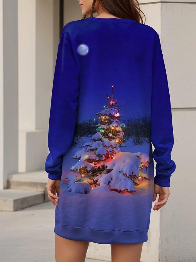 Women's Santa Dress Christmas Dress Midi Dress Christmas Warm Christmas