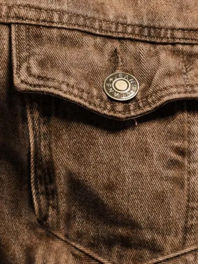 Men's Lightweight Jacket Denim Jacket Chore Jacket Formal Home Pocket