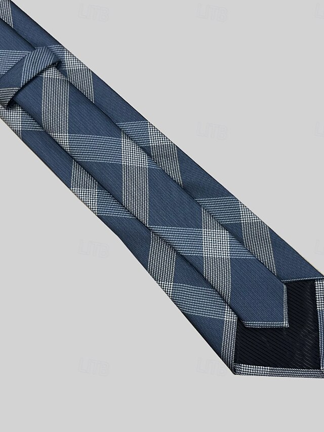 Men's Silk Ties Elegant Fashion Designer Embroidered Embroidery Plaid