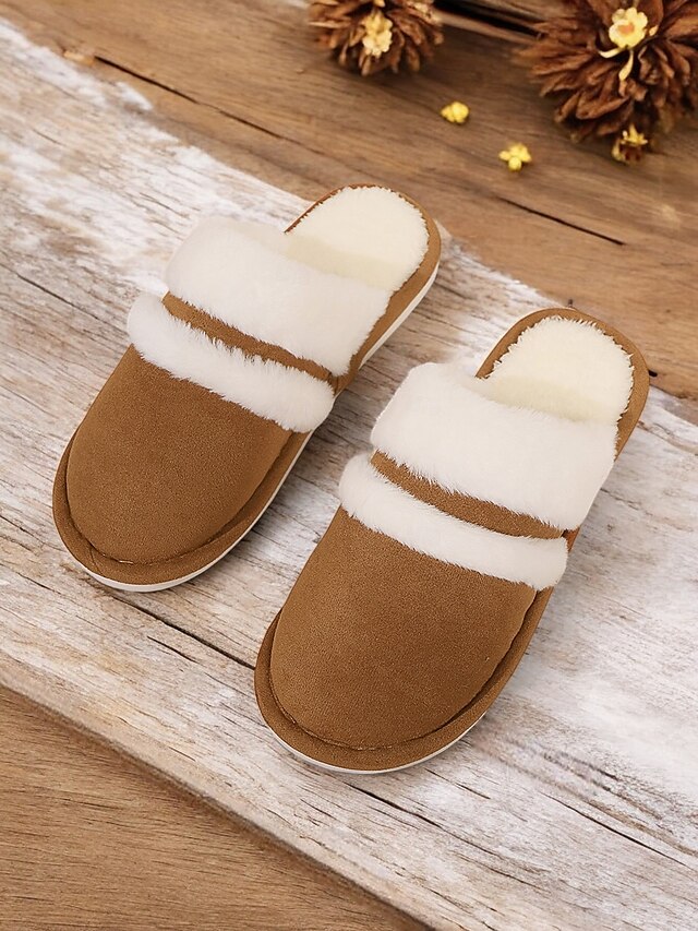  pantofole da donna con fodera in pelliccia sintetica e finitura scamosciata – calde scarpe da interno per il comfort invernale