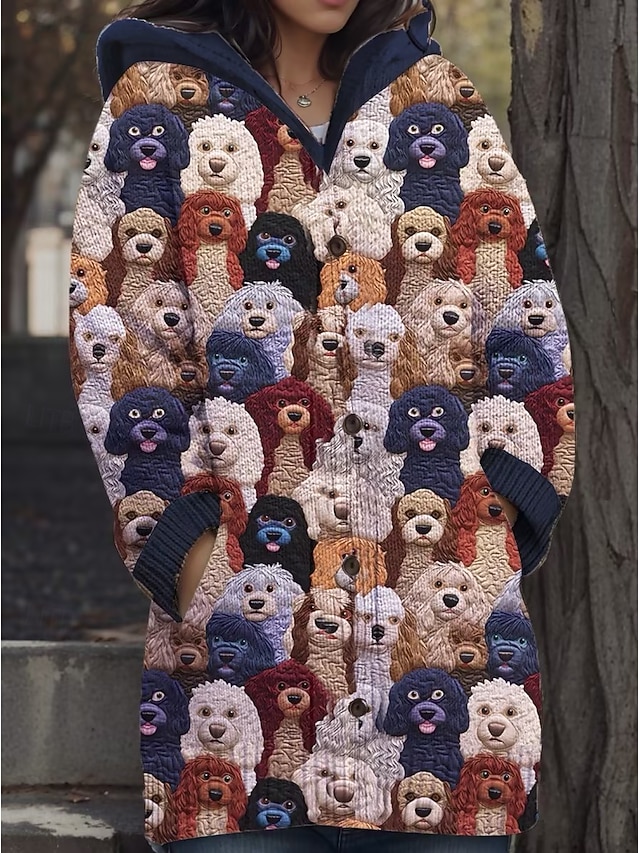 Women's Cute Long Cardigan Open Front Knit Knitted Fall Winter Holiday